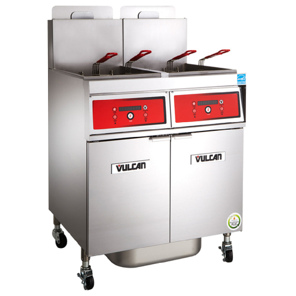 Vulcan 4VK65AF_NAT 84 Inch Gas Deep Fryer 320000 BTU with Four Tanks