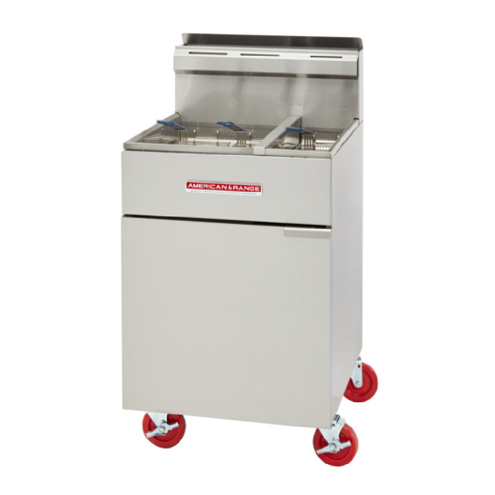 American Range AF-50HE/25_LP 20-30 lb to 50 lb Gas Deep Fryer Floor Model with Baskets
