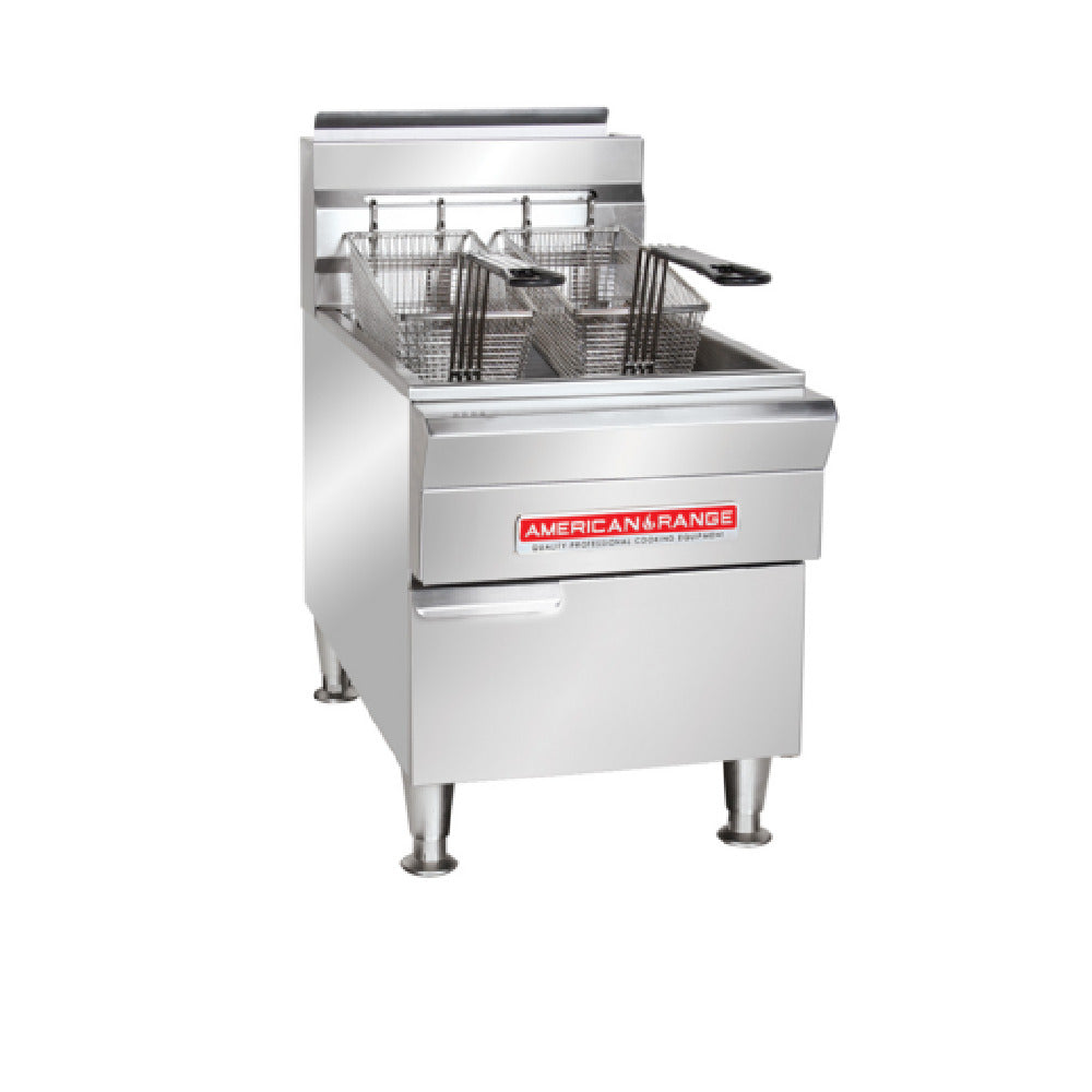 American Range AR-GCF-15_LP 14 Inch Gas Deep Fryer with 15 Pound Oil Capacity 30000 BTU