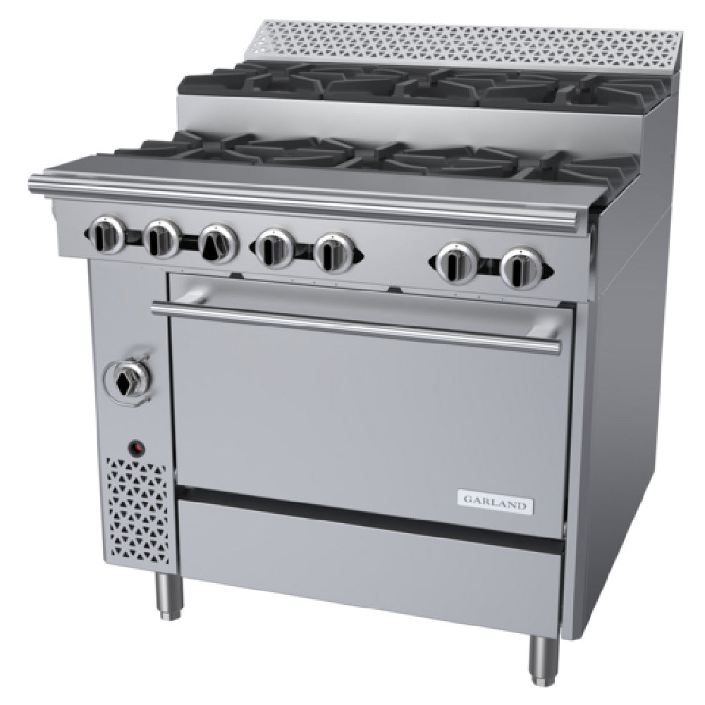Garland C36-6SUR 36 Inch Gas Range with 6 Burners 250000 BTU Standard Oven