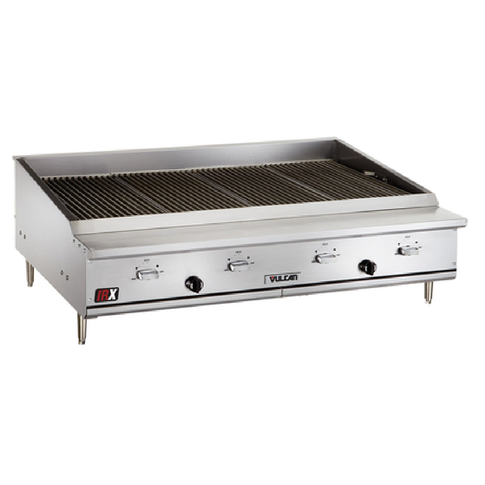 Vulcan VTEC48_LP 48 Inch Infrared Charbroiler Gas 4 Burner - Charbroiler