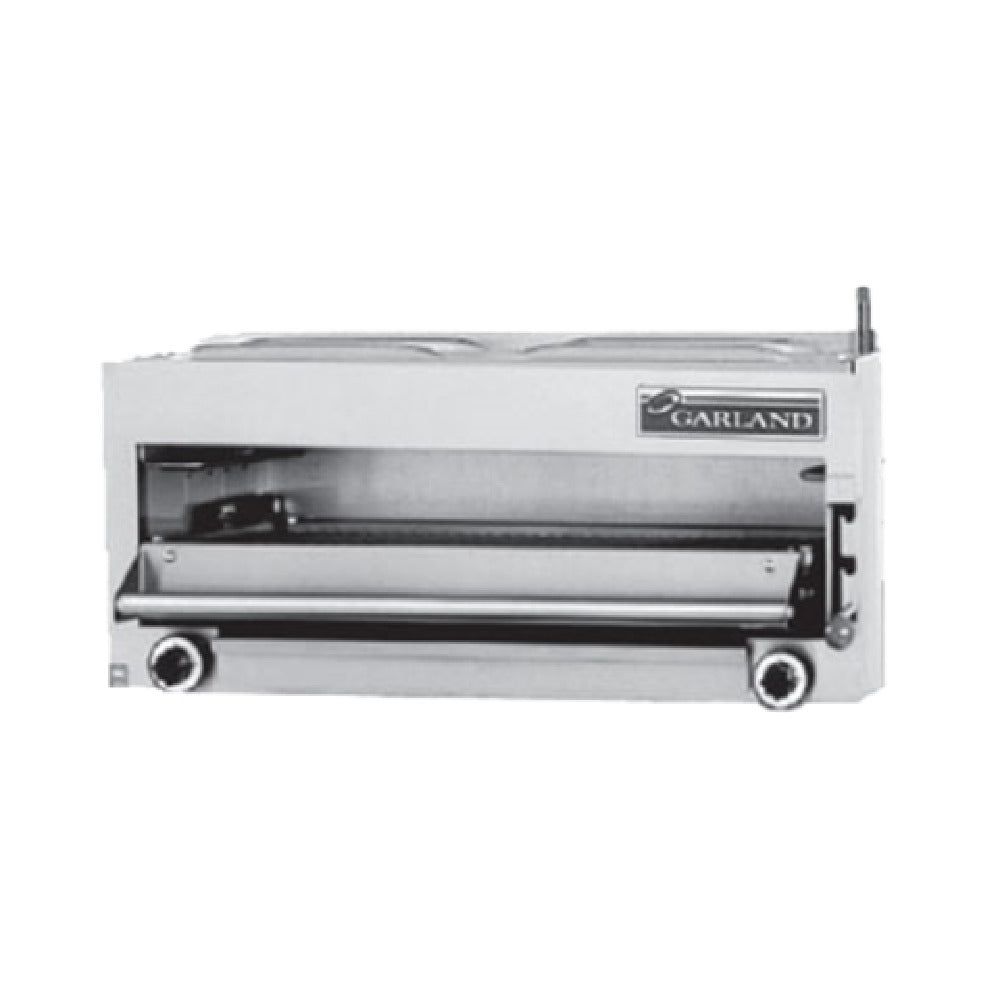 Garland MIR-34C_LP 34 Inch Gas Salamander Broiler with 2 Burner 40000 BTU