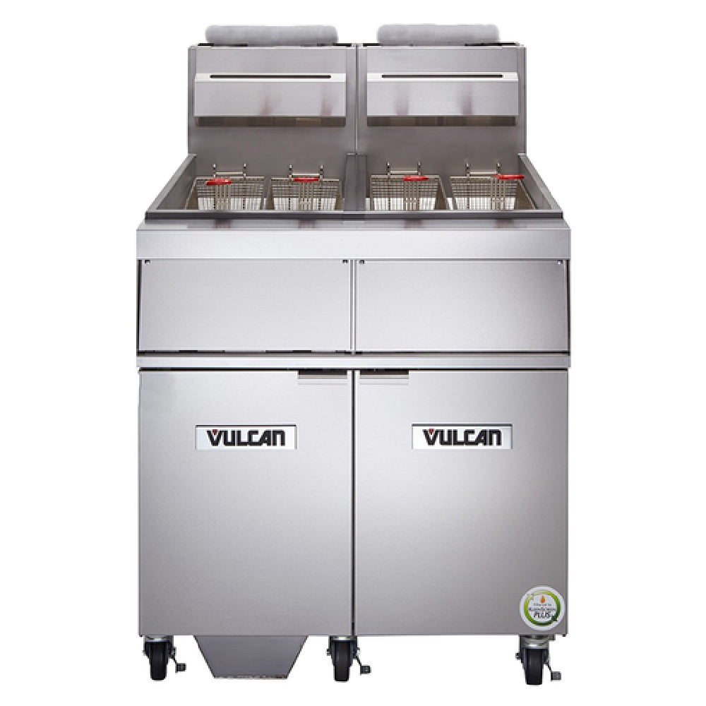 Vulcan 3GR85MF_LP Gas 63 Inch Wide Deep Fryer with 85 to 90 lbs Capacity 450000 BTU
