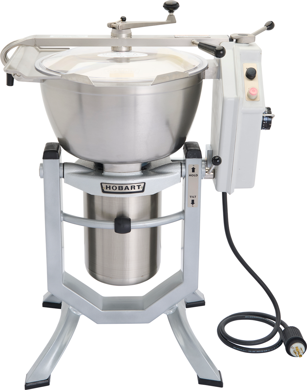 Hobart HCM450-62 Cutter Mixer 230V Floor Model Stainless Steel with Cut-Mix and Knead-Mix Attachments