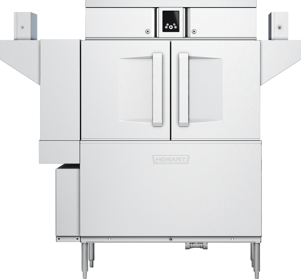 Hobart CL54-DWR+BUILDUP 44 Inch Stainless Steel Conveyor Dishwasher with Energy Recovery