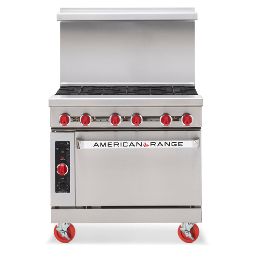 American Range AR-6-SU-C 36 Inch Gas Culinary Series Range with 6 Burners 222000 BTU