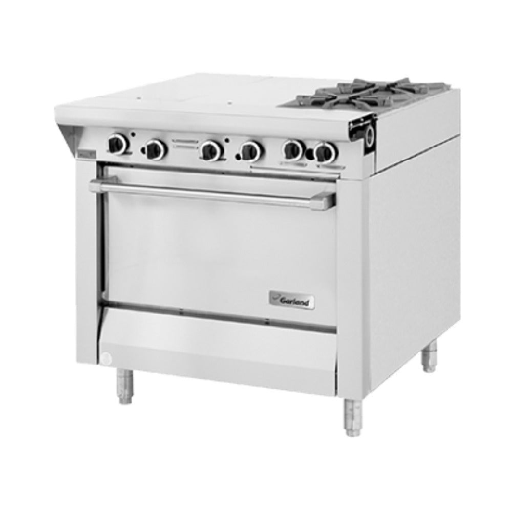 Garland M43-2R_NAT 34 Inch Heavy Duty Gas Range with Standard Oven and Burners 132000 BTU