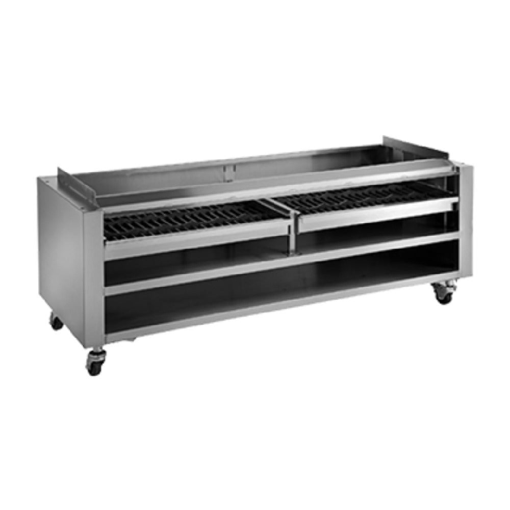 Vulcan SMOKER-VCCB72 Wood Assist Smoker Base with Undershelves Water Trays