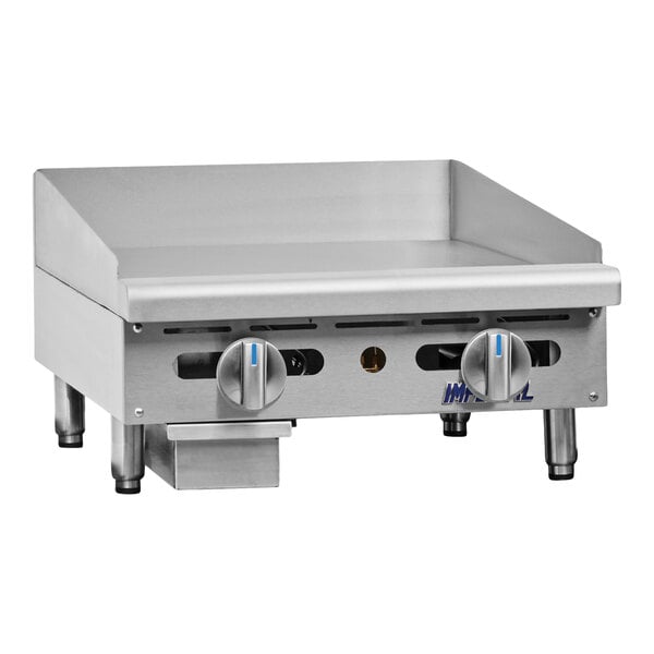 Imperial Range IMGA-2428-1 24" Gas Countertop Manual Griddle - 60,000 BTU