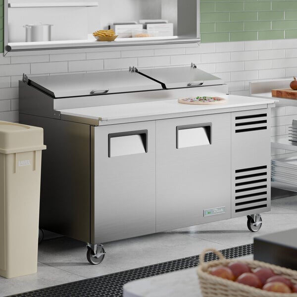 True TPP-AT-60-HC 60 1/4" 2 Door Refrigerated Pizza Prep Table