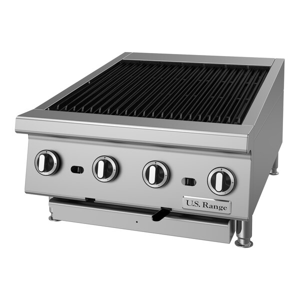 U.S. Range UTBG24-AR24 Natural Gas 24" Radiant Charbroiler with Adjustable Grates - 72,000 BTU