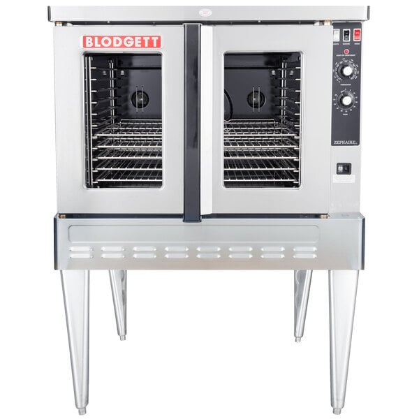 Blodgett ZEPHAIRE-100-G Single Deck Natural Gas Full Size Standard Depth Convection Oven with Draft Diverter - 50,000 BTU