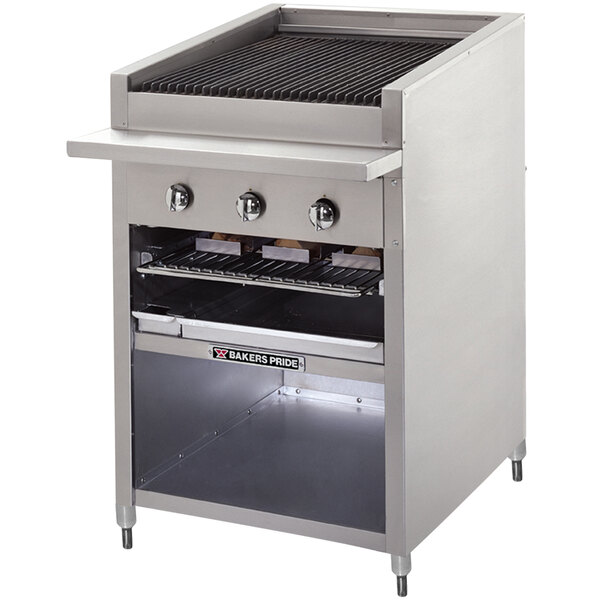 Bakers Pride F-24R Liquid Propane 24" Floor Model Radiant Charbroiler - 108,000 BTU