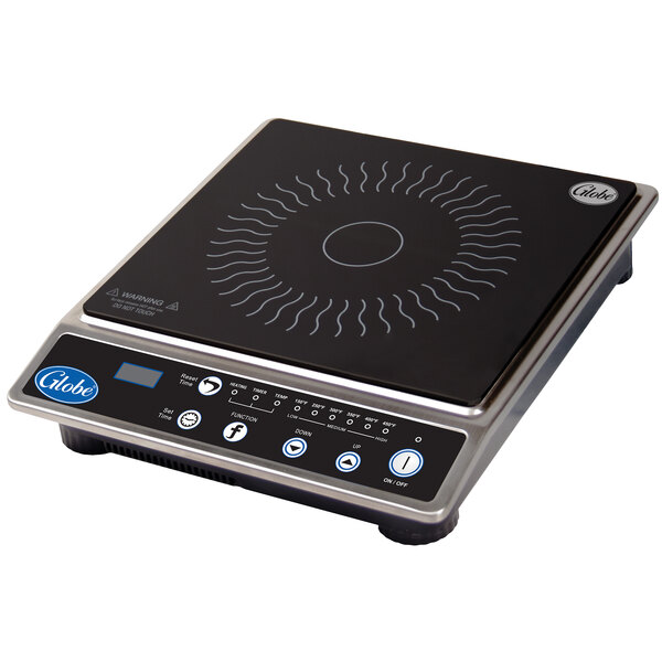 Globe IR1800 Ceramic Countertop Induction Range with Digital Timer - 1800W
