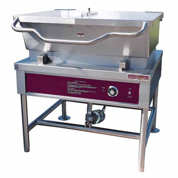 Crown Steam ELTS-30 30 Gallon Electric Tilting Skillet Braising Pan 36"W