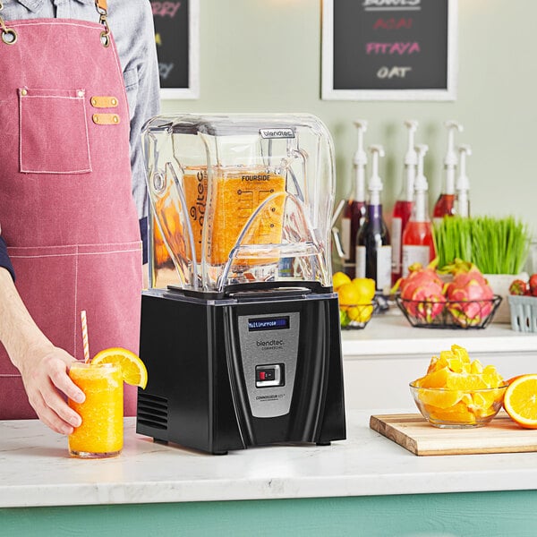 Blendtec C825C11Q-A1DA1D Connoisseur 825 3.8 hp Blender with Sound Enclosure and 90 oz. WildSide+ Jar - 120V