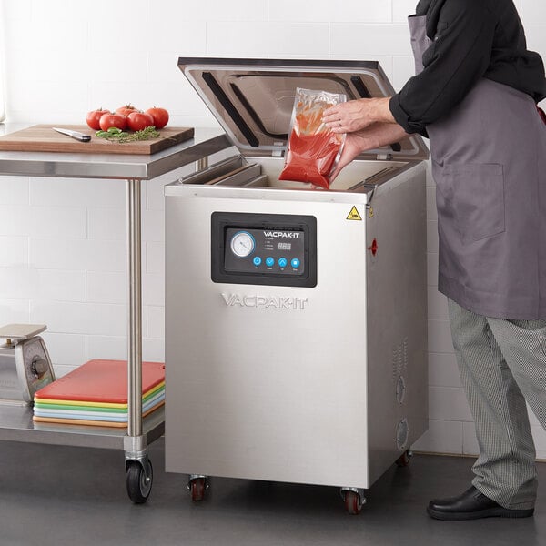 VacPak-It VMC20F Floor Model Chamber Vacuum Packaging Machine with (2) 20" Seal Bars