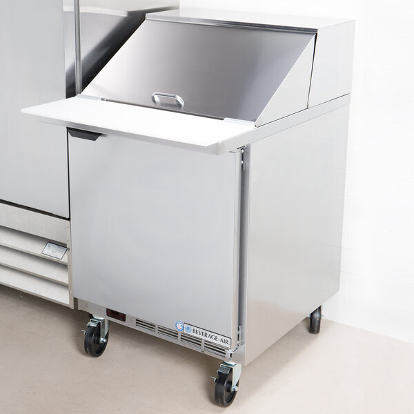 Beverage-Air SPE27HC-12M Elite Series 27" 1 Door Mega Top Refrigerated Sandwich Prep Table