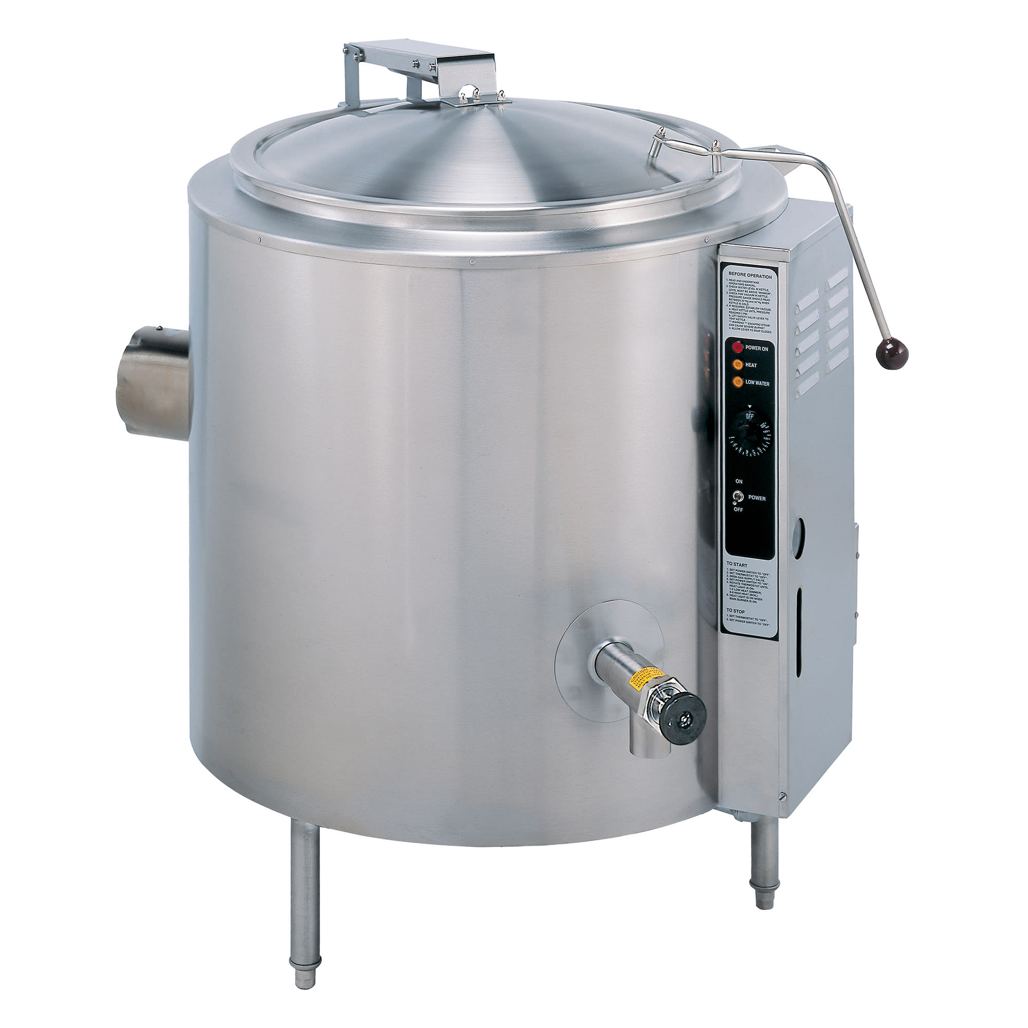 Groen AHS-40 40 gal Steam Kettle - Stationary, 2/3 Jacket, Natural Gas