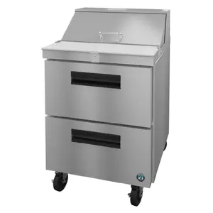 Hoshizaki SR27B-8D2 27 Inch Refrigerated Counter Sandwich Top Two Drawers