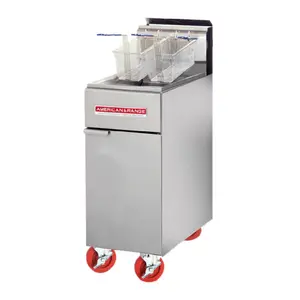 American Range AF-50HE_LP 15 Inch Gas Deep Fryer Floor Model 50 Lb Capacity
