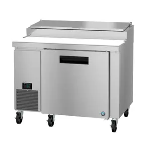 Hoshizaki PR46B 46 Inch Stainless Steel Refrigerated Counter Pizza Prep Table with 6 1/3 Pan Capacity