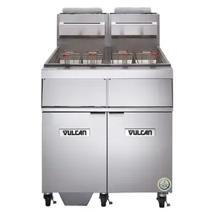 Vulcan 3GR85MF_LP Gas 63 Inch Wide Deep Fryer with 85 to 90 lbs Capacity 450000 BTU