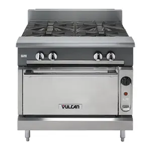 Vulcan VCBB36C_LP 36 Inch V Series Heavy Duty Range Gas Charbroiler Convection Oven 131000 BTU