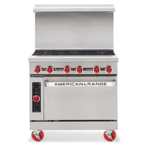 American Range AR-6-SU-C 36 Inch Gas Culinary Series Range with 6 Burners 222000 BTU
