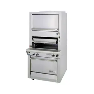 Garland M100XSM_NAT 34 Inch Gas Broiler with Infrared Deck and Finishing Oven