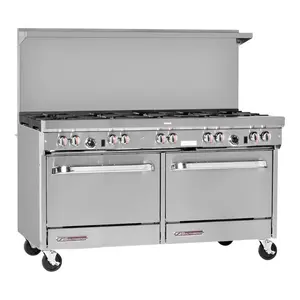 Southbend S60DD S-Series 60" Natural Gas 10-Burner Range with 2 Standard Ovens - 350,000 BTU