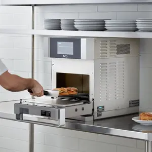 TurboChef Eco Stainless Steel Electric Countertop Rapid Cook Ventless Oven with One Touch Controls - 208/240V, 1 Phase, 3,600W