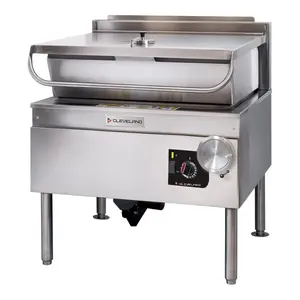Cleveland SEL-40-TR 40 Gallon DuraPan Electric Open Base Tilt Skillet - 240V, 3 Phase, 18 kW