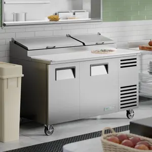 True TPP-AT-60-HC 60 1/4" 2 Door Refrigerated Pizza Prep Table