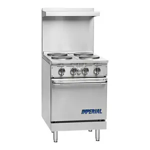 Imperial Range IR-4-E2081 Pro Series 24" Space Saver Electric Range with 4 Round Plates and 20" Oven - 208V, 1 Phase