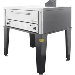 Peerless CW41P NAT Natural Gas Single Deck Pizza Oven with 1" Pizza Stone - 60,000 BTU