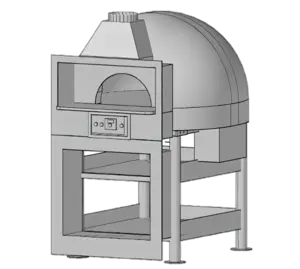 Marra Forni Enclosed Facade Wood-Fired Brick Pizza Oven with Stand, 55