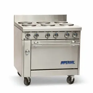 Imperial IHR-6-E 208V, 1PH Electric 6-Burner Range-Standard Oven 36"W