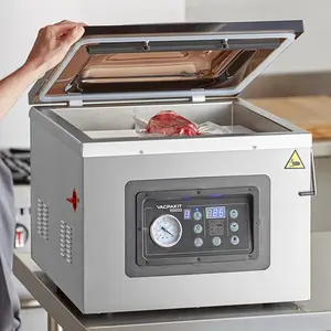 VacPak-It Ultima UVMC16 Programmable Chamber Vacuum Packing Machine with 16" Seal Bar, Oil Pump, 10 Programmable Options, and Gas Flush - 120V, 1150W