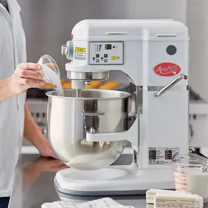 Avantco MIX8WH White 8 Qt. Bowl Lift Countertop Mixer with Standard Accessories - 120V, 4/5 hp