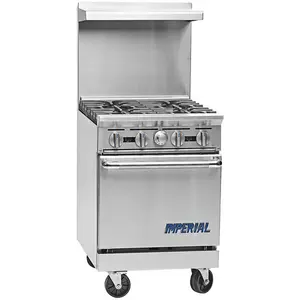 Imperial Range IR-4 Pro Series 24" Space Saver Natural Gas 4 Burner Range with 20" Oven - 155,000 BTU